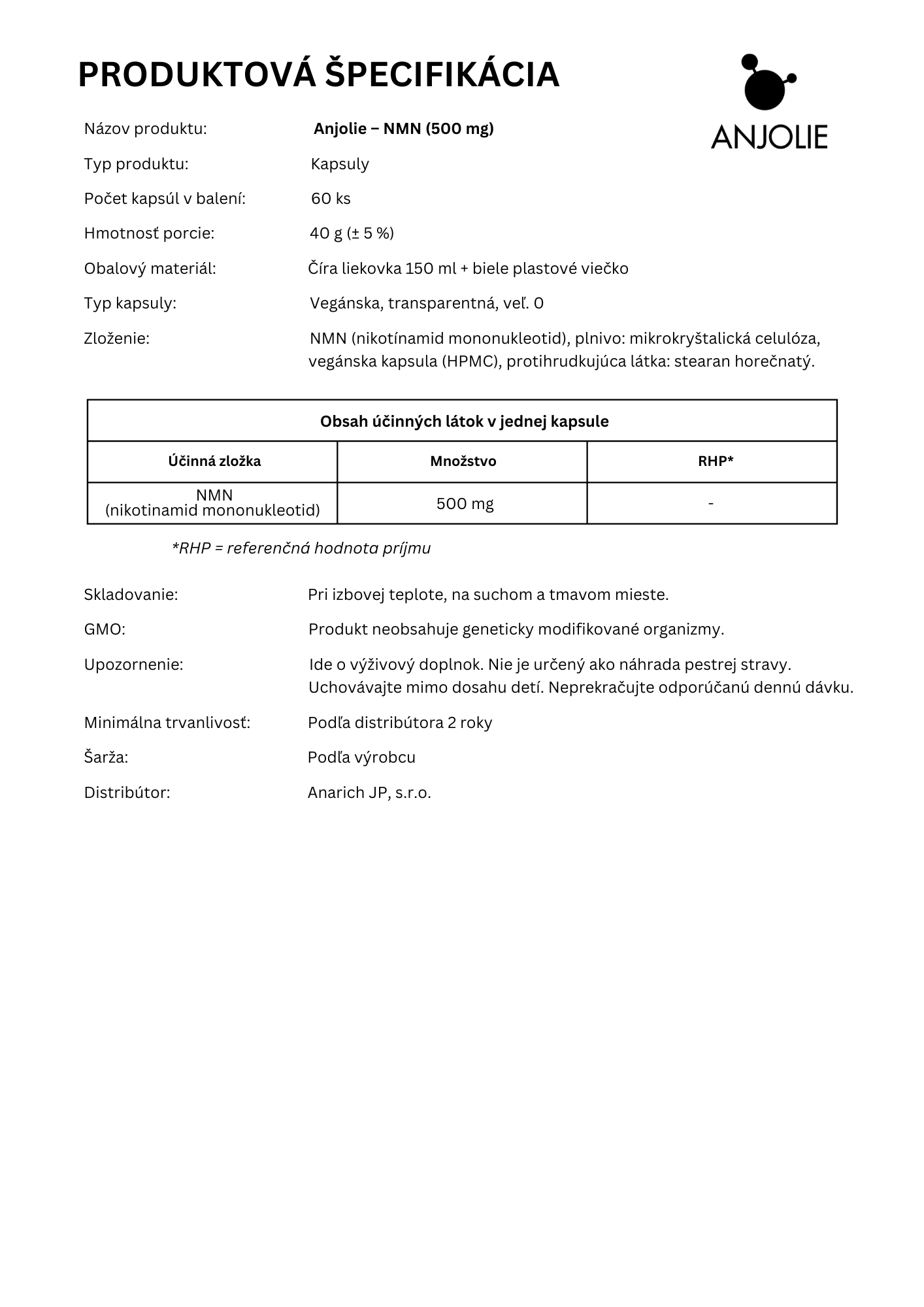NMN 500mg SK - hotovo